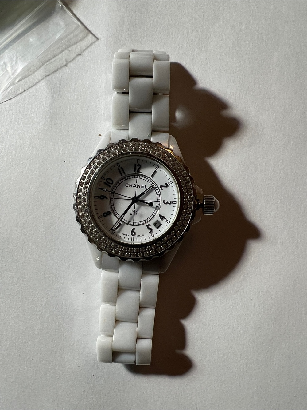 White Chanel watch discount deal
